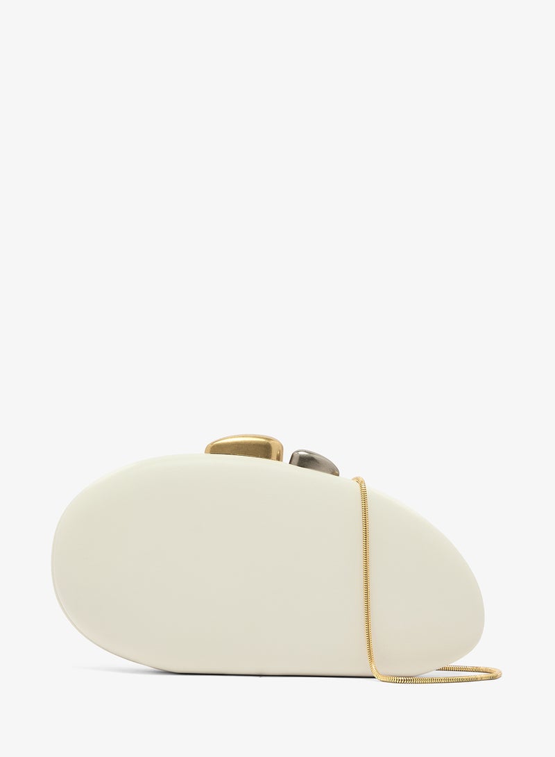 Ella Limited Edition Asymmetrical Statement Clutch With Gold Accent - Image 1